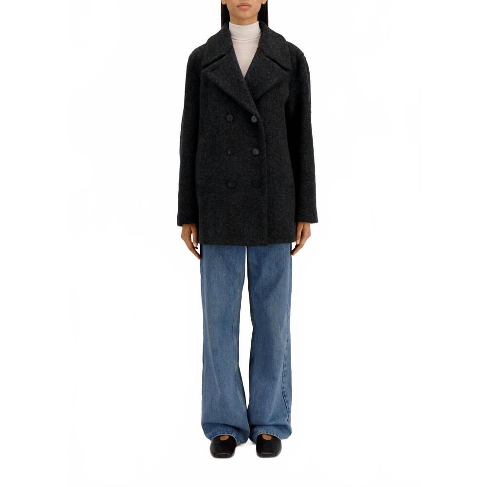 NEW HARRIS WHARF sailor double breasted jacket in anthracite